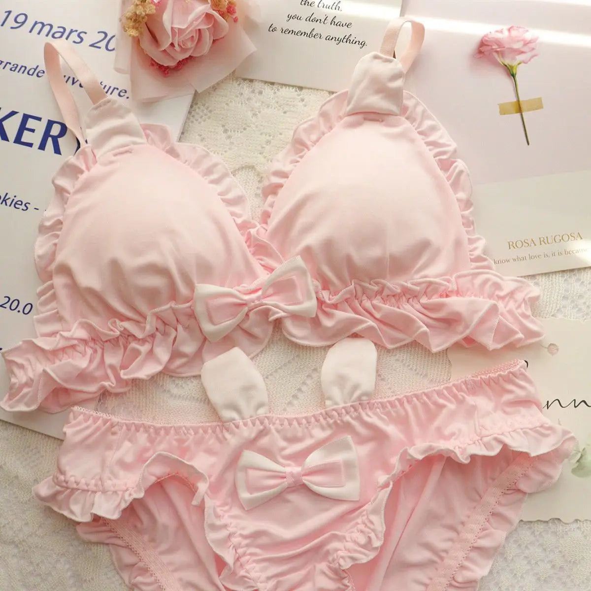 Luxury Women's Wireless Push Up Bra & Brief Set